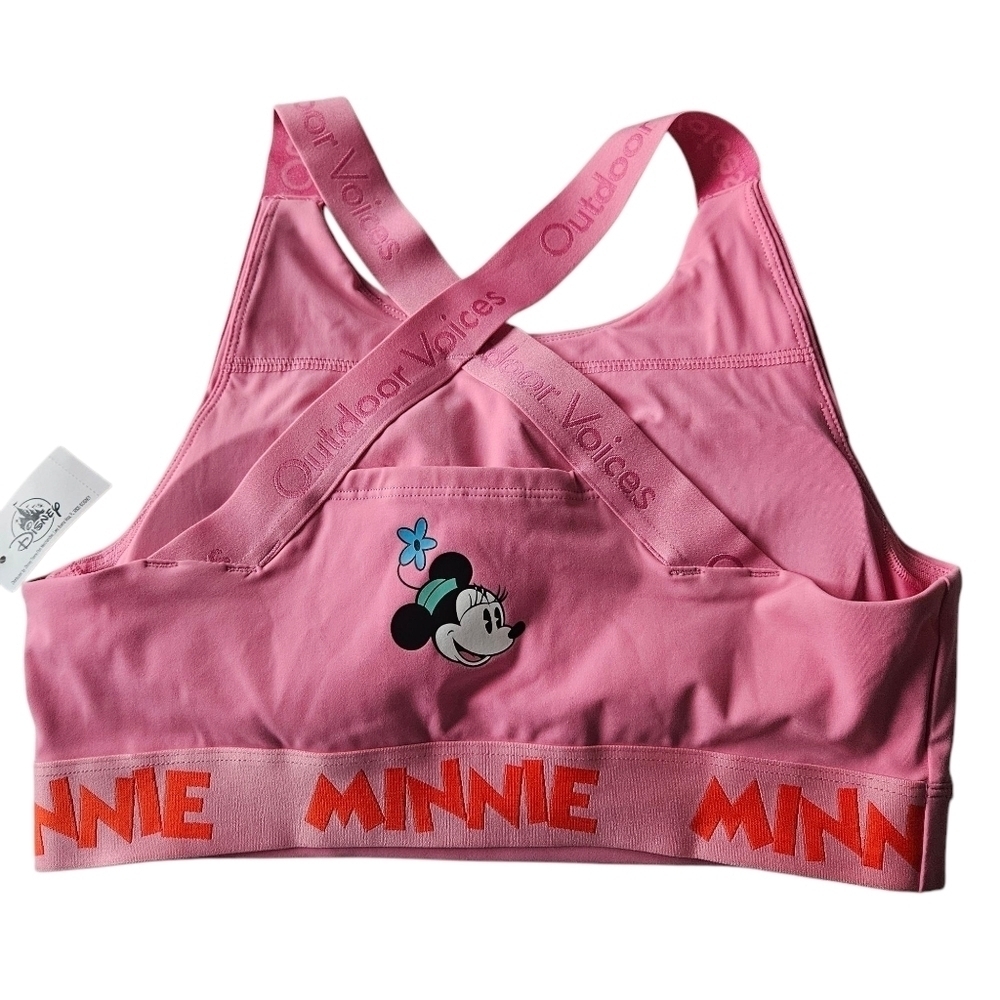 Outdoor Voices x Disney Minie Mouse Criss Cross Back Sports Bra NWT